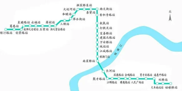 杭州地铁一号线与二号线哪里换乘（杭州地铁香积寺路站是换乘站吗）