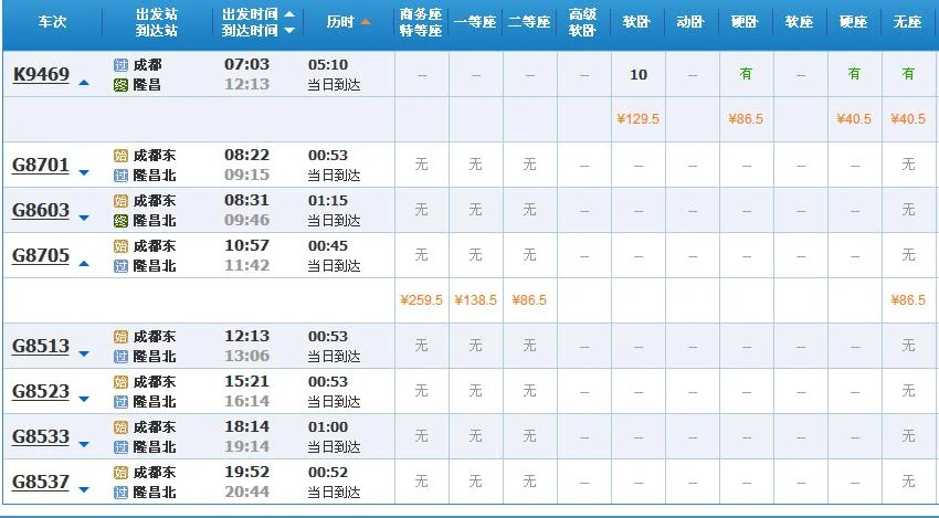 成渝高铁最新时刻表(g8705高铁时刻表)5