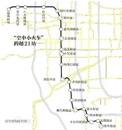 北京地铁线路图（北京地铁玉泉线公示图）2