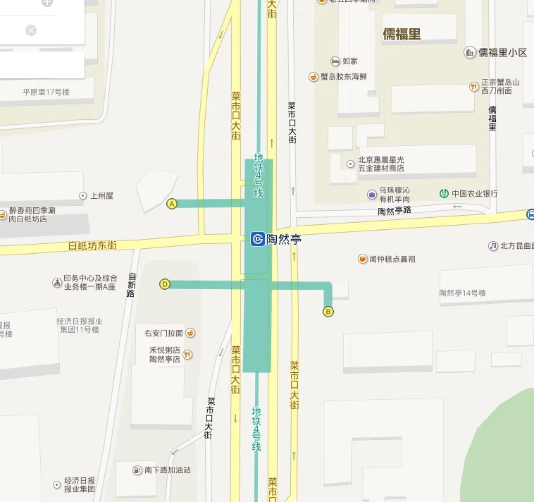 北京地铁4号线陶然亭站在什么位置（陶然亭地铁站西北出口）2