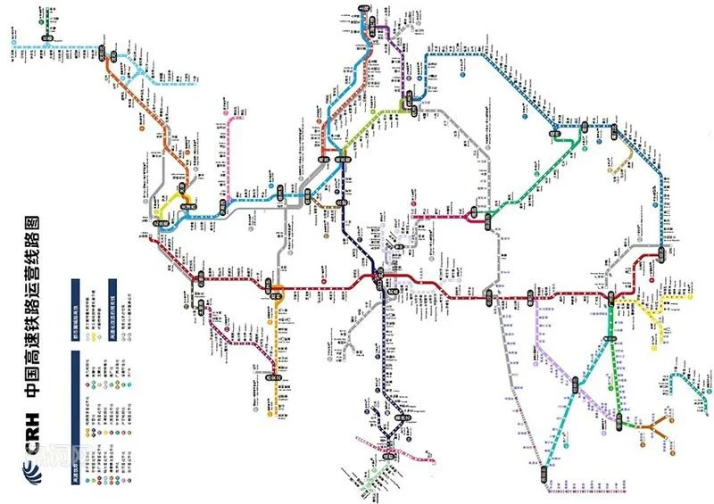 急：谁有中国高铁线路图2018那呢（全国高铁图）3