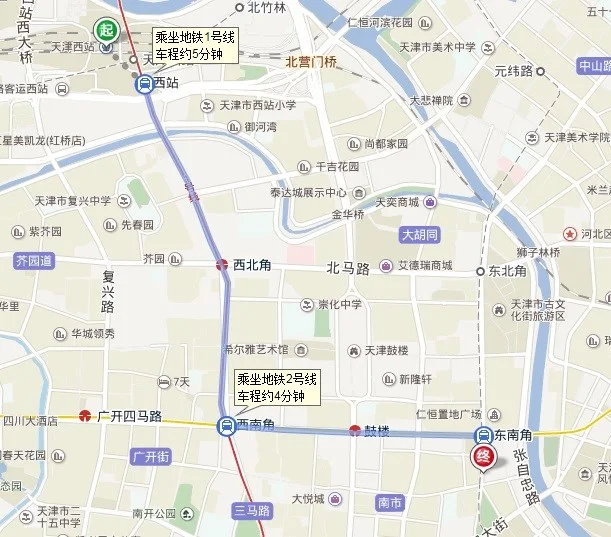 西堤头乘804到天津市区哪一站就有地铁三号线了呀（天津804路公交车东南角站和地铁）2