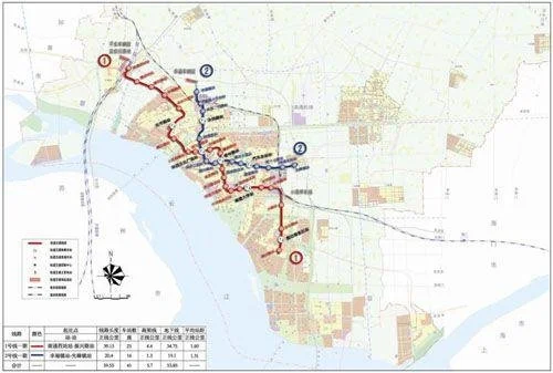 南通市地铁一号线在地图上的线路图（南通地铁一号线一期线路图）4