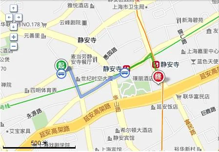 静安区愚园路172号（靠近万航度路）地铁2 7号线 静安寺站1号口出来右转100米 环球世界大厦（静安寺地铁站去愚园路）2