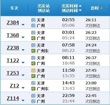 天津到深圳的高铁和火车票多少钱（天津到广东高铁多少钱）