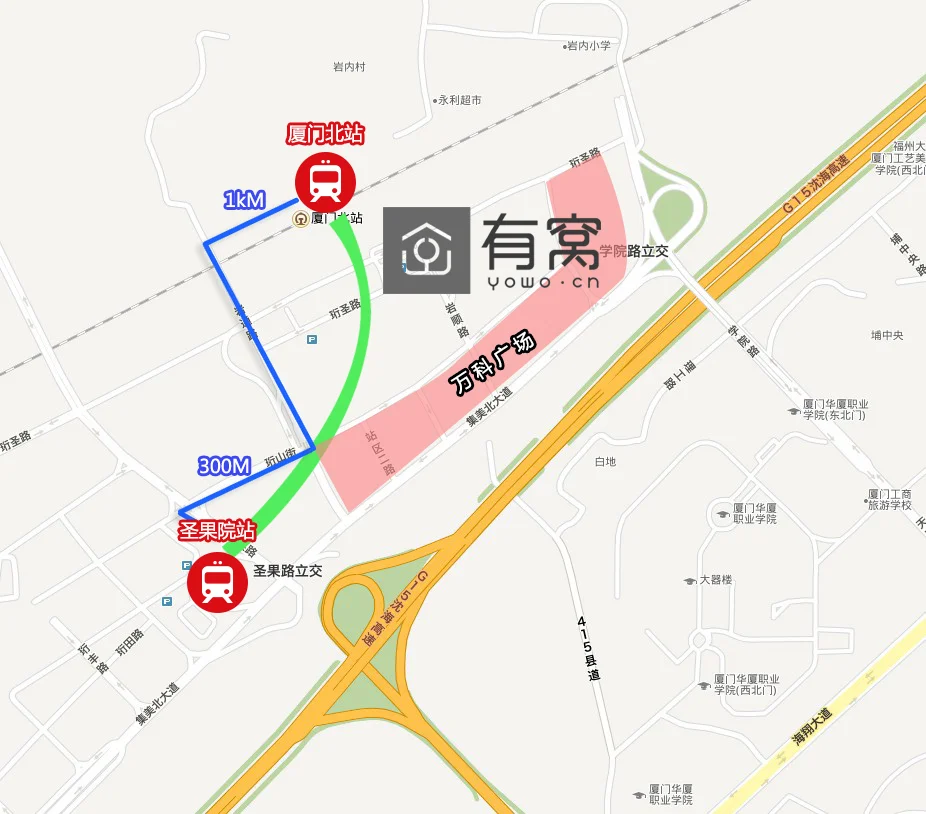 厦门地铁1号线的沿途站点(厦门诚毅广场地铁出口)1