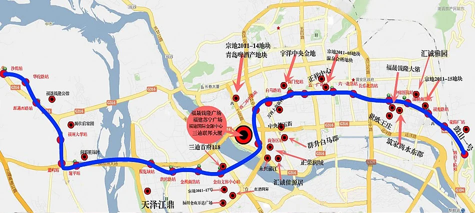 福州地铁2号线所有站点(福州二号线地铁的线路图)2