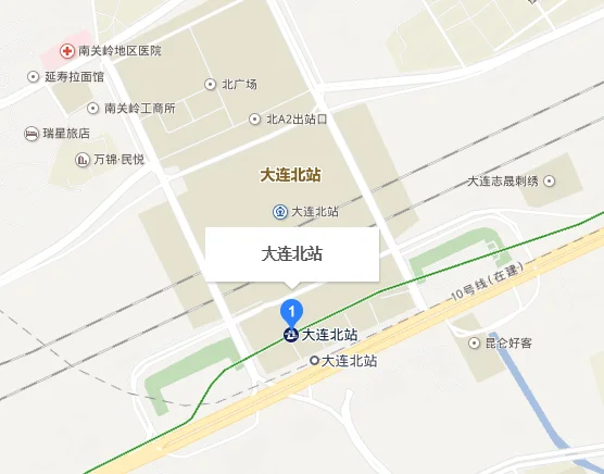 大连北站地铁在南广场还是北广场(大连北站靠近地铁出口)1