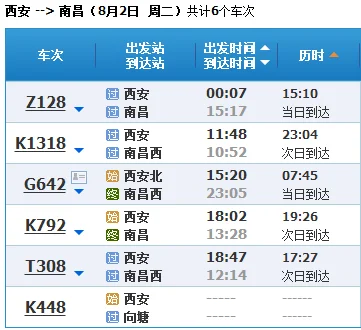 西安有到南昌的高铁吗（西安至南昌高铁）6