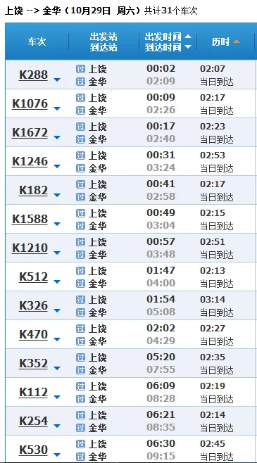 后天我要从上饶坐高铁去金华（上饶到金华高铁时刻表）2