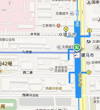 骡马市地铁g出口在成都什么位置（地铁骡马市有哪些出口）