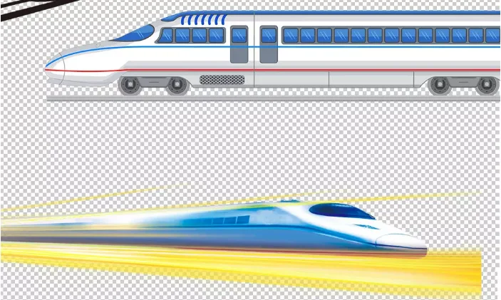 高铁手绘图片简单又好看（高铁简体画）