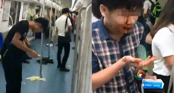 深圳地铁一乘客晕倒引发慌乱踩踏事件（深圳地铁打人视频）2