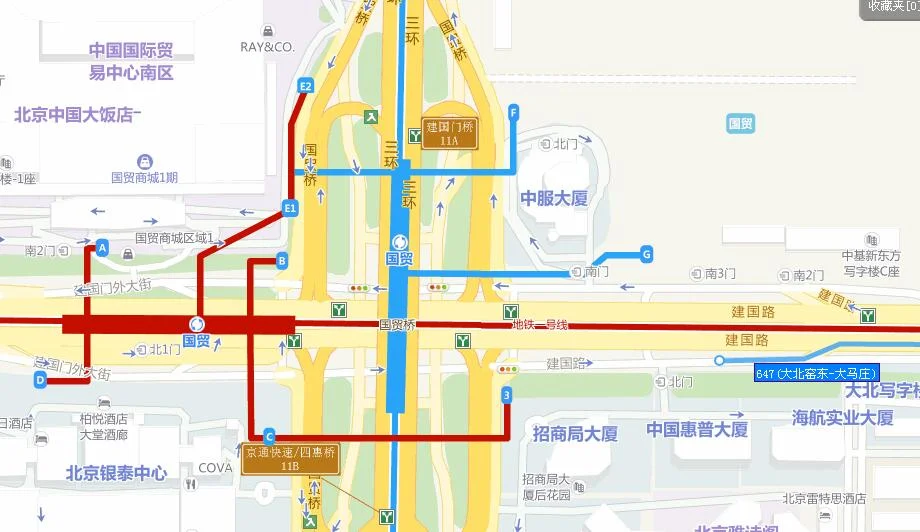 国贸地铁出口示意图（国贸在小白楼地铁站哪个出口）1