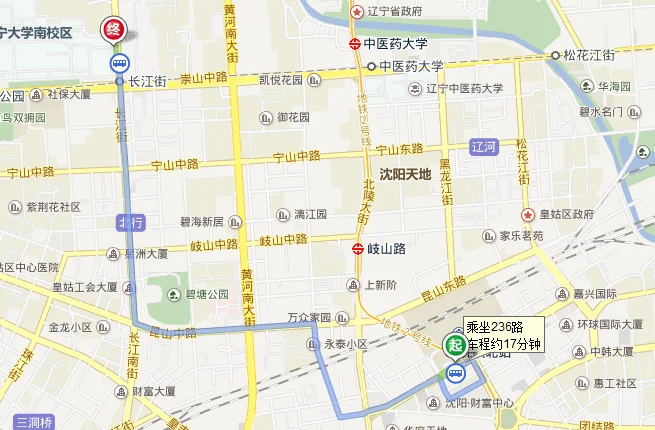 沈阳站地铁站A口到辽宁大学（蒲河校区）怎么走（辽宁大学地铁到沈阳火车站多长时间）