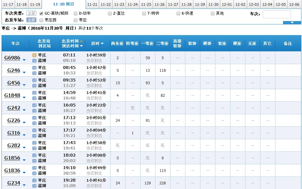 g1849高铁动车组列车运行时刻表（枣庄到淄博高铁时刻表）2