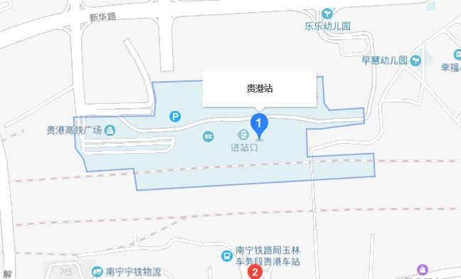 贵港高铁站在哪里(贵港高铁站前广场)3