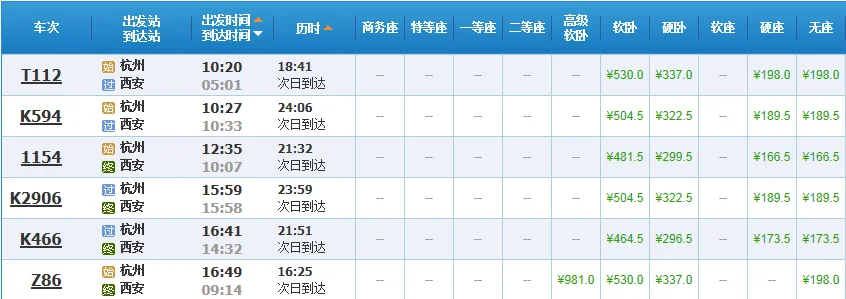 杭州到西安高铁沿途停靠车站(杭州东至西安高铁)1