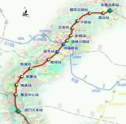 东莞地铁2号线开通了早上几点开车最晚的一班是几点（东莞地铁2号线线路图支线）6