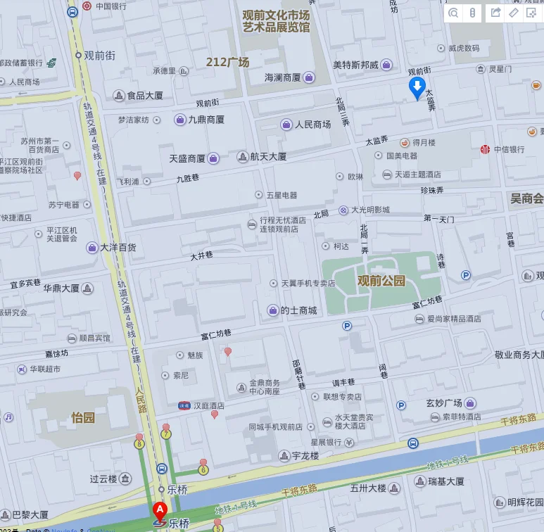 “苏州观前街”离哪个地铁站近(几号地铁出口靠着观前街)