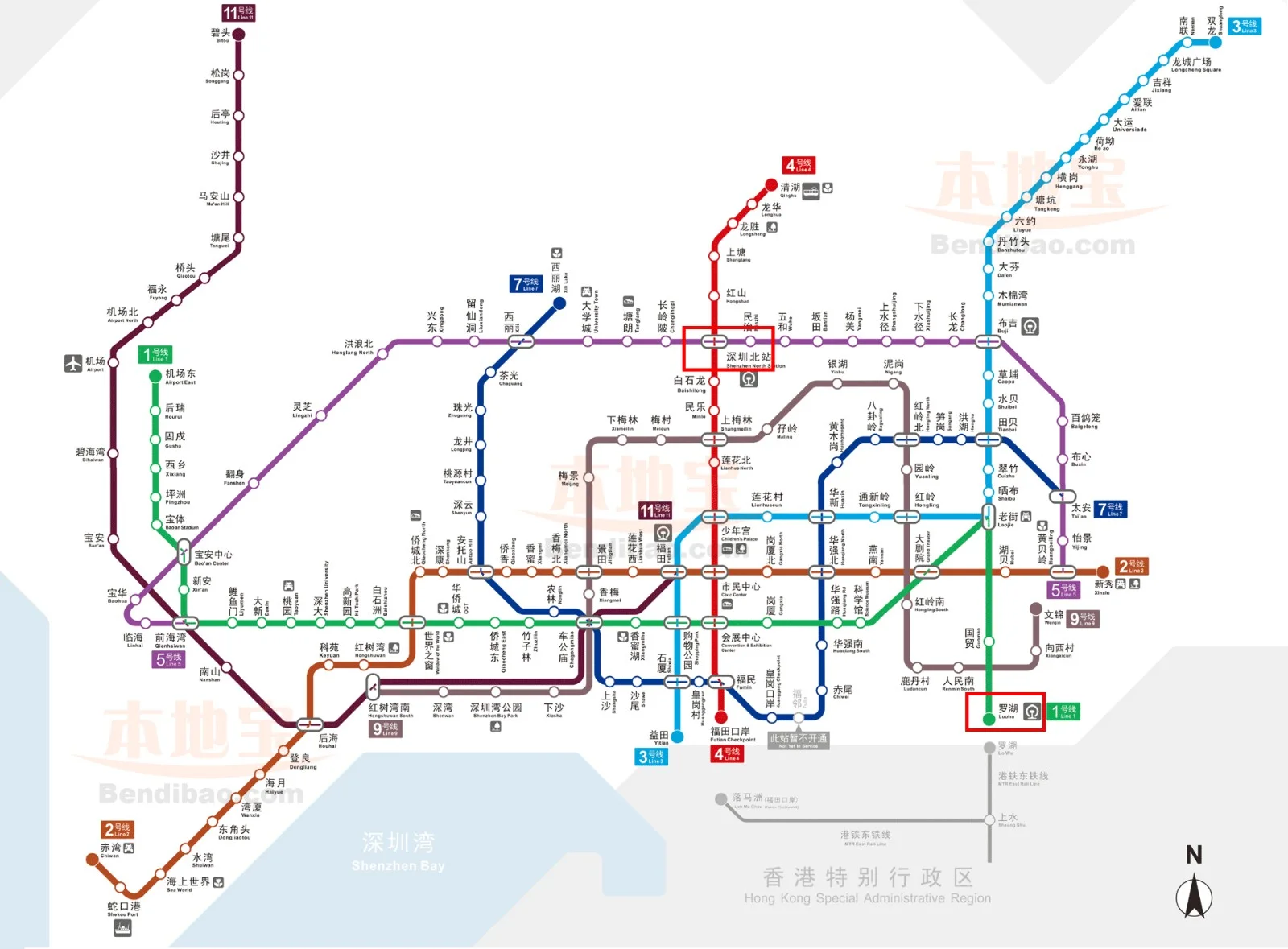 深圳北站有地铁到罗湖口岸吗（罗湖口岸在哪个地铁站）