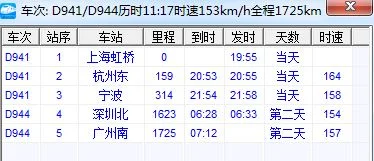杭州到深圳有高铁吗（杭州东到深圳北高铁时刻表）4