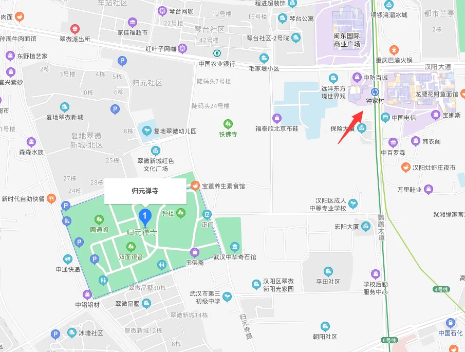 地铁到归元寺最近是什么站(归元寺地铁站)2