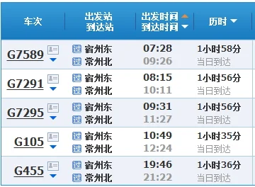 上海至常州的城际高铁时刻表（常州高铁时刻表）6