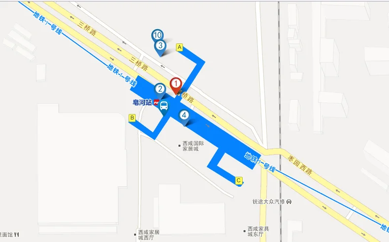 从西安皂河站到西安火车北站坐地铁多钱多钱坐地铁（西安皂河地铁口吃饭）4