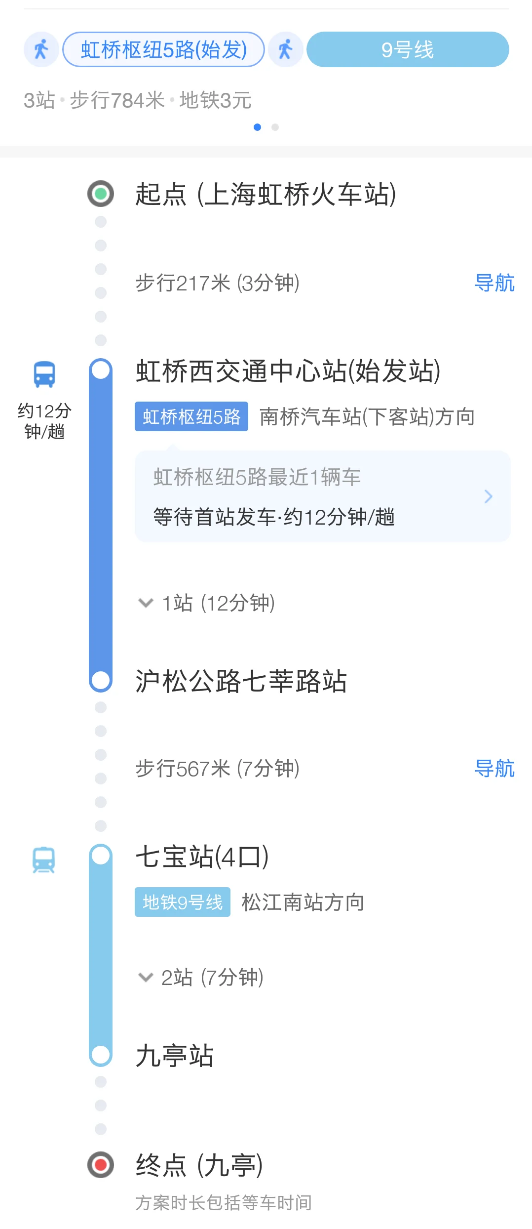 上海地铁9号线九亭站怎么坐地铁到上海虹桥高铁站转几次谢谢！（九亭到上海虹桥火车站地铁）
