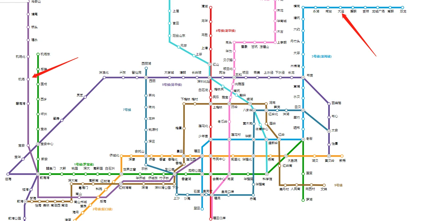 从福永机场到龙岗大运站怎么坐地铁（塘尾到龙岗大运地铁站）
