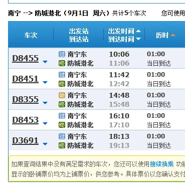 南宁东到防城港高铁每天几趟（南宁到防城港高铁）4