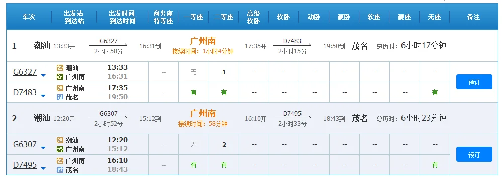 茂名到潮汕站怎么坐高铁求（茂名到汕头高铁）2