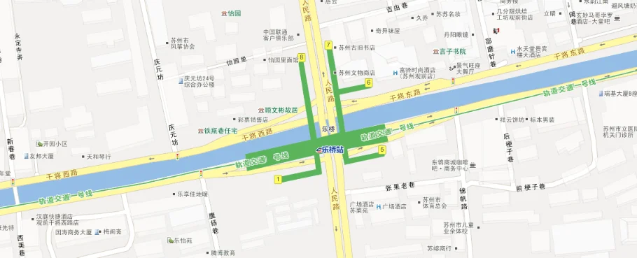 苏州观前街地铁一号线乐桥站6号出口那里的星巴克营业时间（苏州乐桥地铁站出口）2