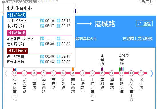 上海地铁6号线（查上海地铁6号线站名）3