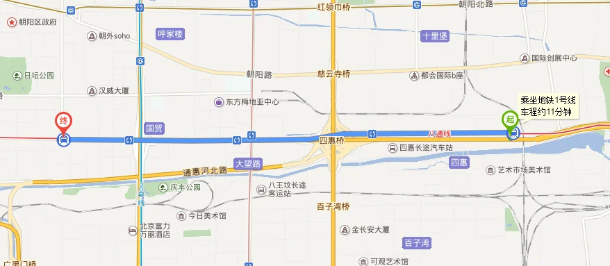 北京朝阳区四惠东地铁站坐几号线能到北京火车站（四惠东到安定门地铁站）