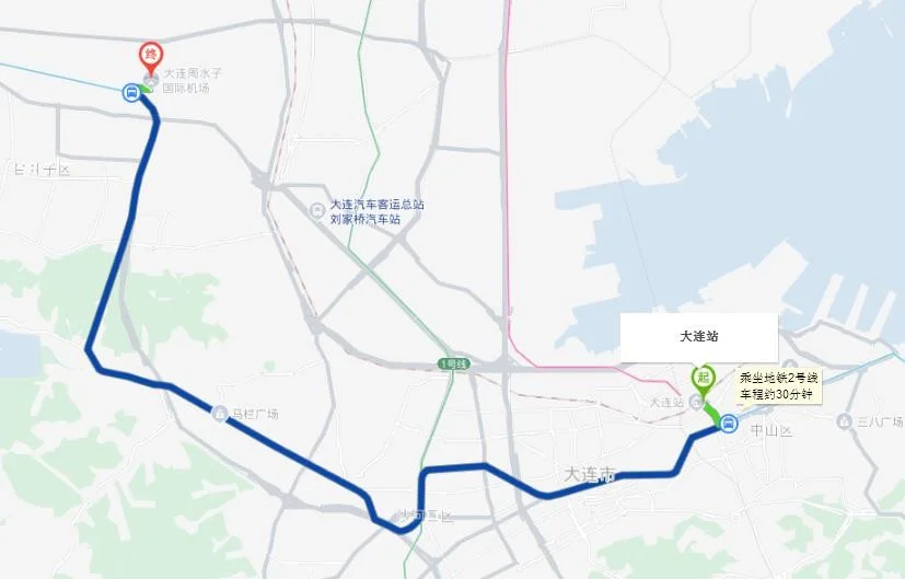 从大连周水子机场到大连站怎么去 地铁吗那个地铁在飞机场里面有地铁口是吗(大连机场怎地铁)2