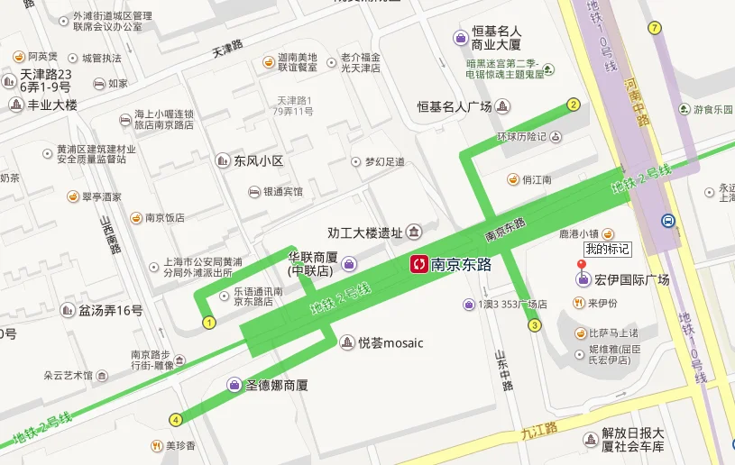 上海南京路步行街地铁坐到哪一站(南京东路地铁2号线3号口)3