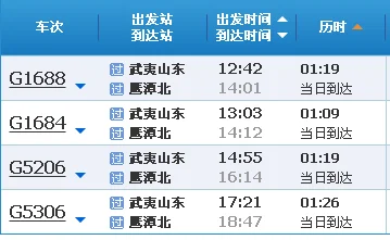 武夷山到杭州市有没有动车或高铁（武夷山东到杭州高铁时刻表）3