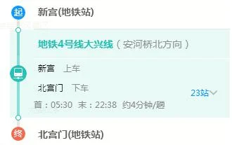 北京地铁早上几点开（新宫地铁站首发车时间）2