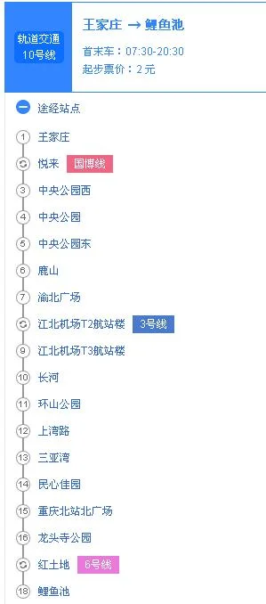 重庆轻轨10号线的线路（重庆10号线地铁线站点规划）