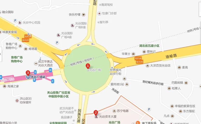 二号线民族大道光谷广场从哪个地铁口出(武汉光谷广场地铁站出口分布)4