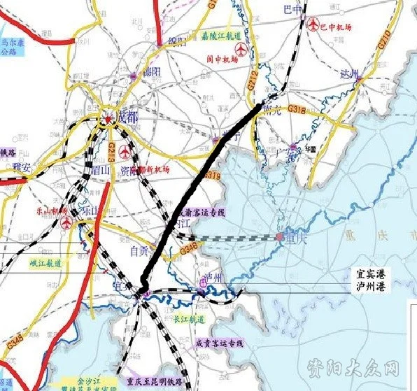 郑渝（郑州至重庆）铁路是中国高速铁路网规划的重要线路初步规划有①线、②线两种方案图甲为郑渝高速（重庆铁路规划图）5