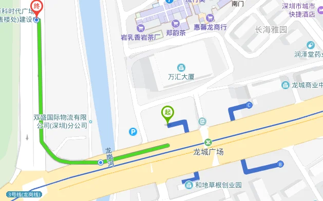 罗湖地铁站到龙城广场地铁站怎么走（百富城到龙城广场地铁站）