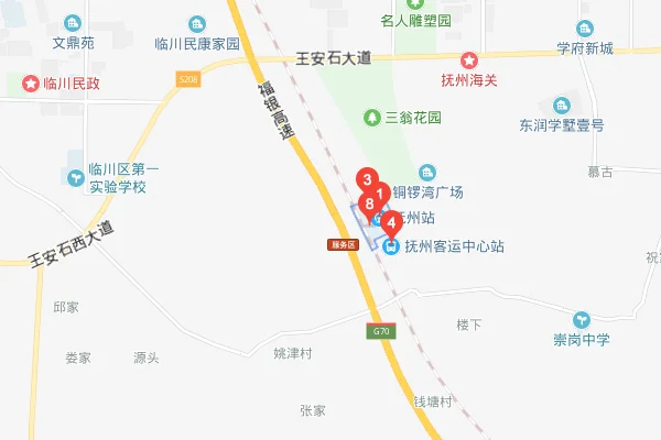 高铁抚州站和抚州东站的区别是什么(抚州铁路图)3
