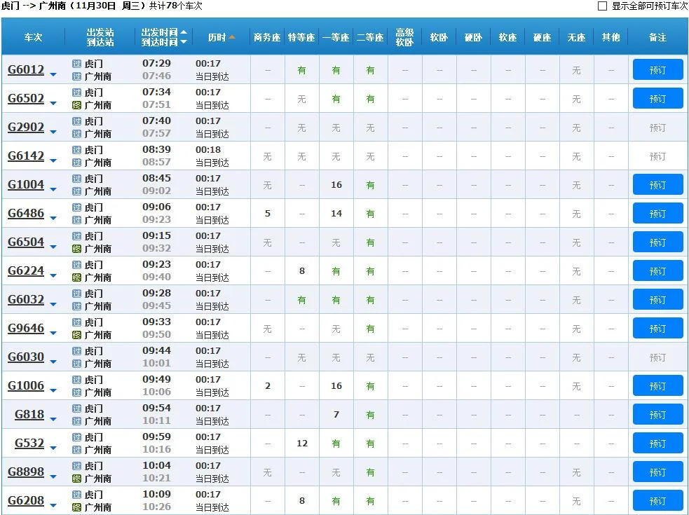 虎门高铁站到广州南站经过哪些站点（虎门到广州南高铁时刻表）3