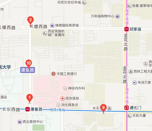 北大街地铁站到康复路地铁站怎么走（康复路地铁站）