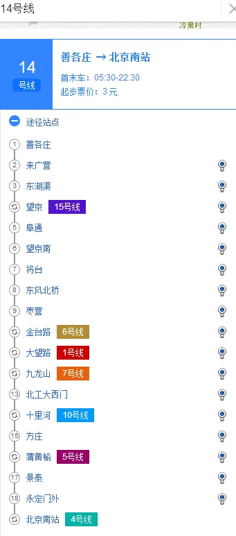 北京地铁14号线都有哪些站（北京地铁14号线个站点名称）