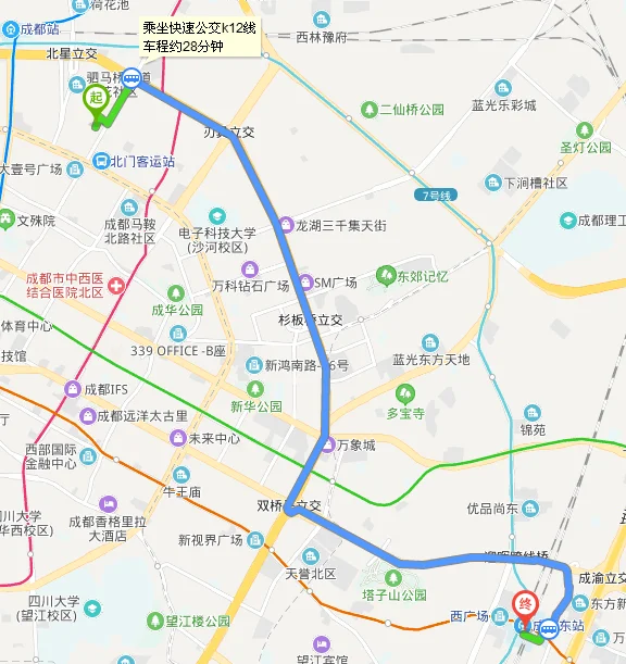 从成都东站到梁家巷汽车站坐地铁几号线（梁家巷到成都东站地铁）