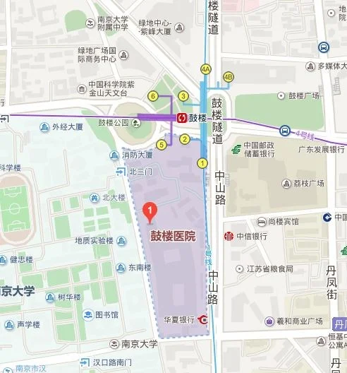 南京地铁4号线到鼓楼医院路线（地铁几号出口离鼓楼医院最近）2